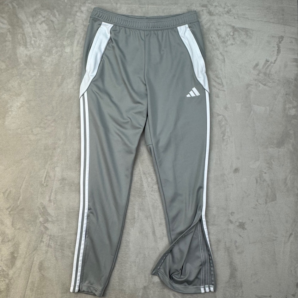 Adidas Tiro Pants Mens LT Gray Regular Fit Athletic Soccer Joggers Soccer IV7274